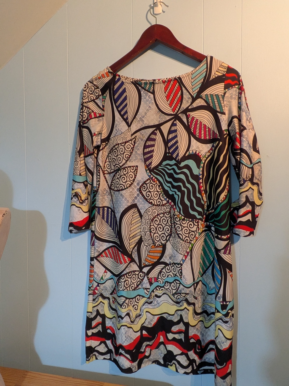 Multicolor Leaf-Print Women's Dress By Isle